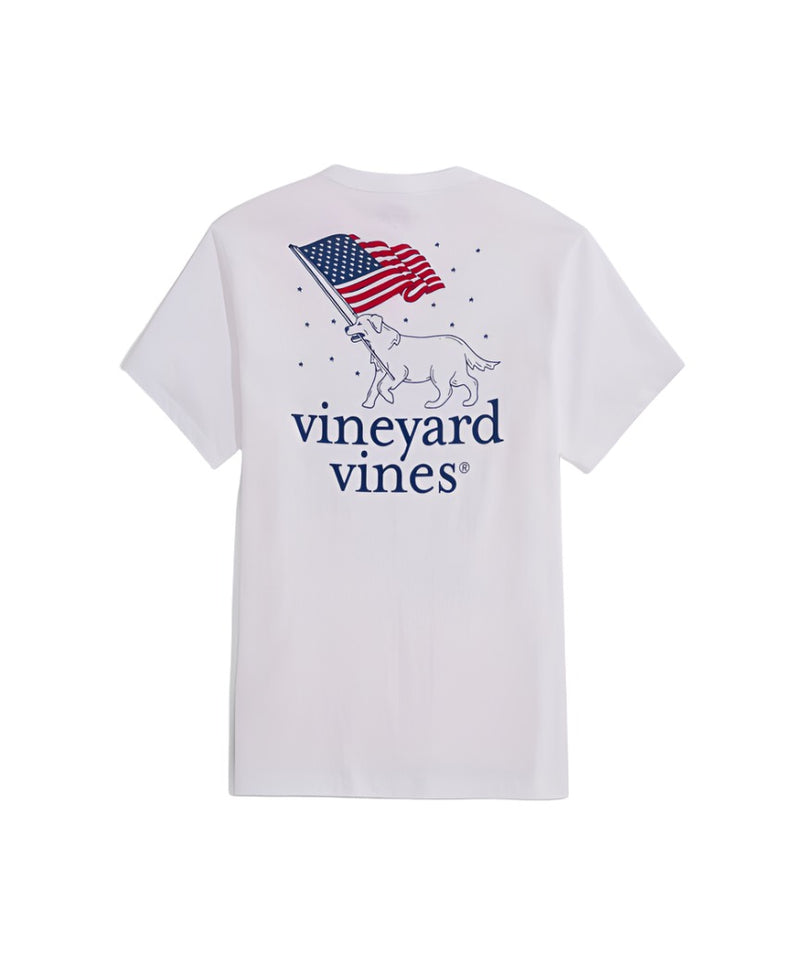 Vineyard Vines Mens Americana Dog Short Sleeve Pocket T-Shirt