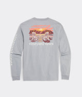 Vineyard Vines Mens Adirondack Sunset Long Sleeve Pocket T-Shirt