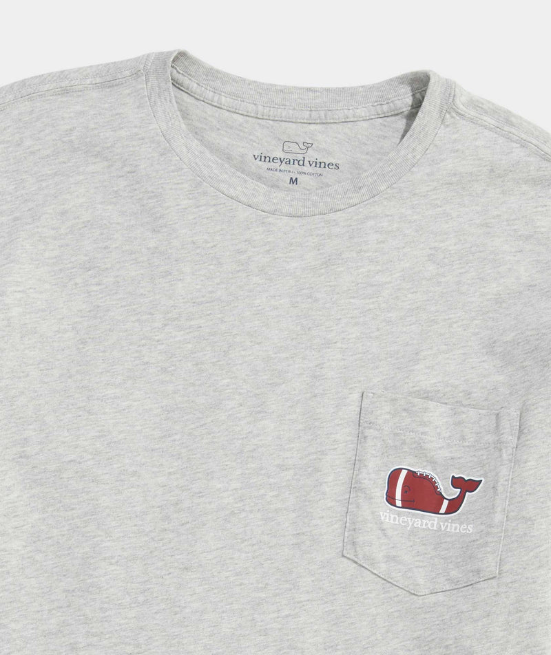 Vineyard Vines Mens Football Whale Short Sleeve T-Shirt