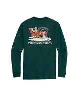 Vineyard Vines Mens Sleigh Dogs Long Sleeve Pocket T-Shirt