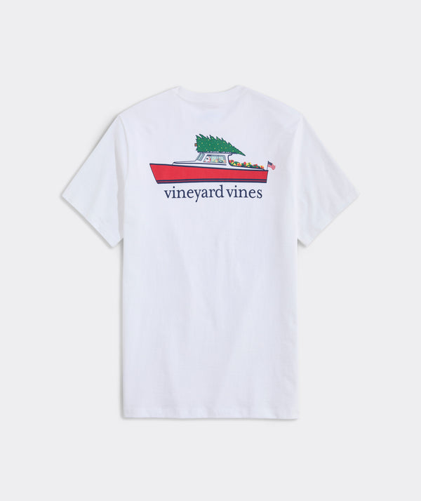 Vineyard Vines Mens Santa At Sea Short Sleeve T-Shirt