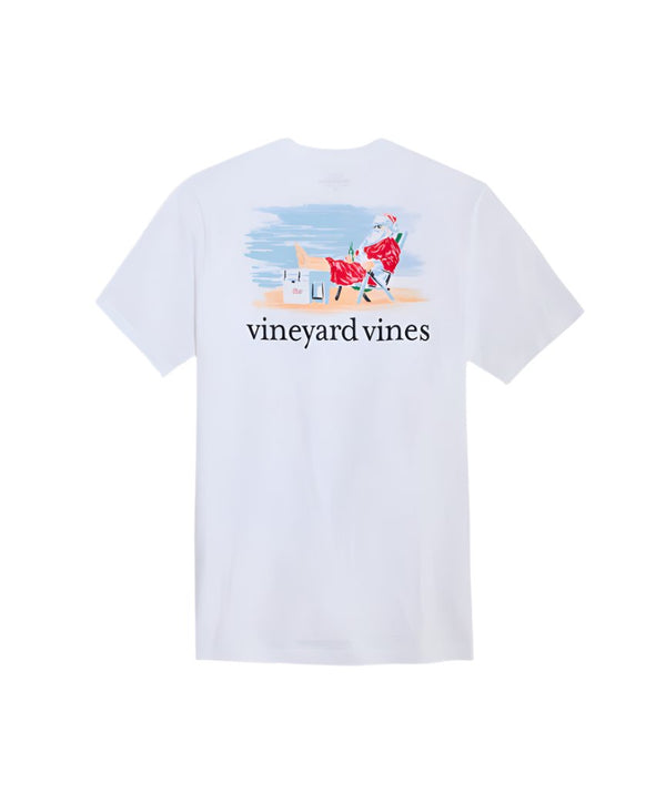 Vineyard Vines Mens Santas Vacation Short Sleeve Pocket T-Shirt