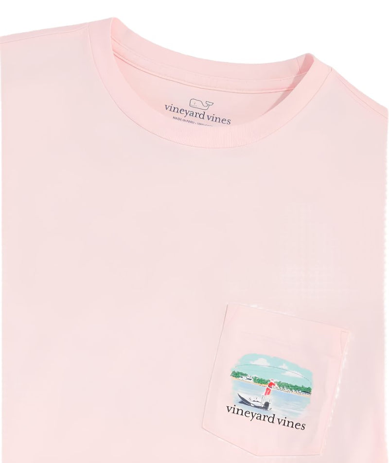 Vineyard Vines Mens Santa Casting Short Sleeve Pocket T-Shirt