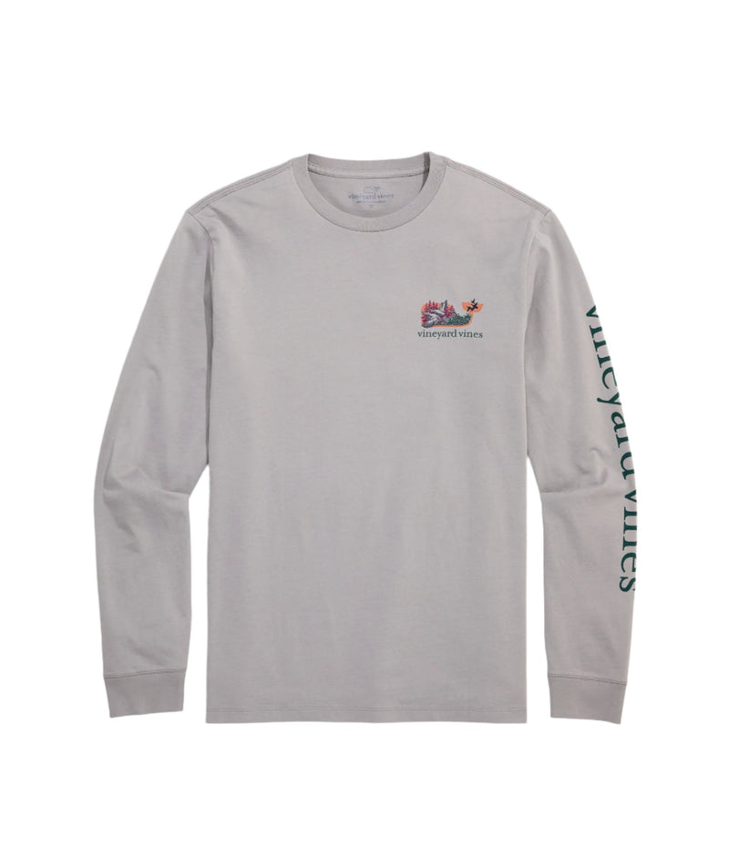 Vineyard Vines Mens Flock of Ducks Whale Long Sleeve T-Shirt