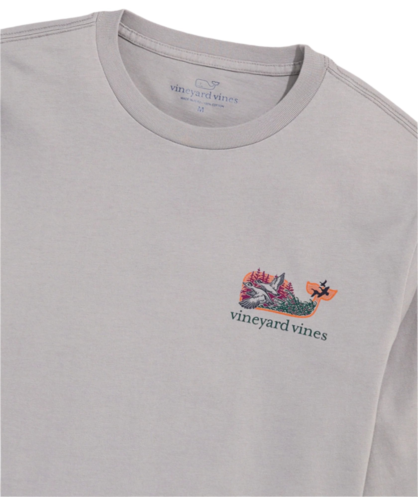 Vineyard Vines Mens Flock of Ducks Whale Long Sleeve T-Shirt