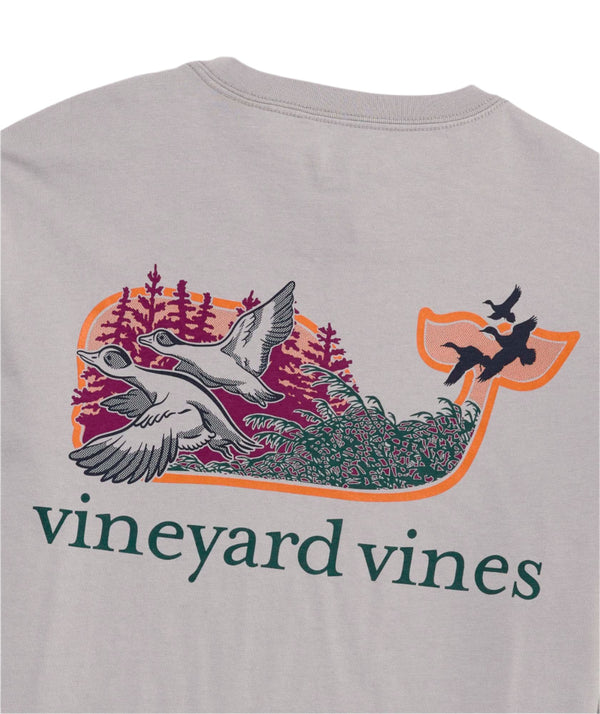 Vineyard Vines Mens Flock of Ducks Whale Long Sleeve T-Shirt