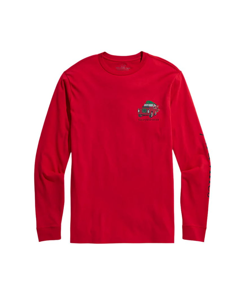 Vineyard Vines Mens Santa Rover Long Sleeve T-Shirt