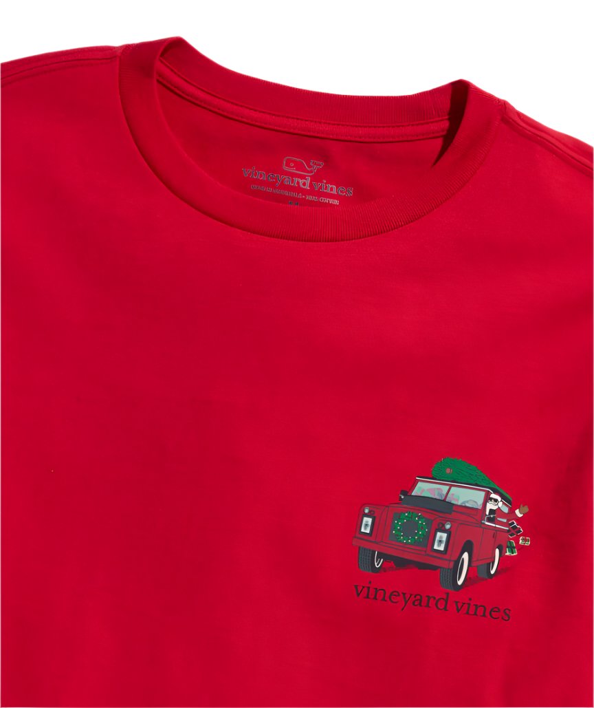 Vineyard Vines Mens Santa Rover Long Sleeve T-Shirt