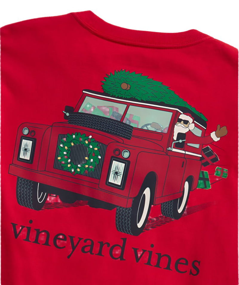 Vineyard Vines Mens Santa Rover Long Sleeve T-Shirt