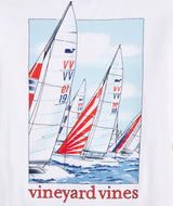 Vineyard Vines Mens Painted Sailboat Race Long-Sleeve T-Shirt