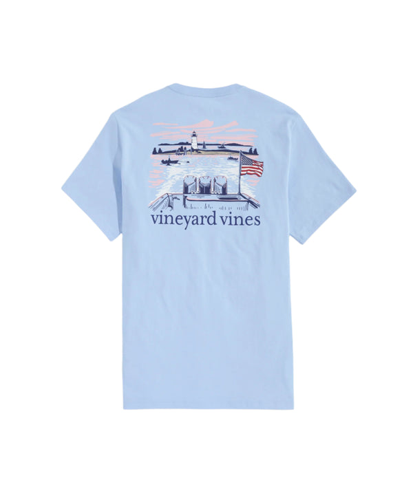 Vineyard Vines Mens Lighthouse Wakes Short Sleeve T-Shirt