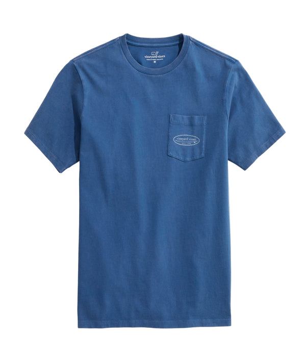Vineyard Vines Mens Drift Dye Outlined Surf Logo Short-Sleeve Pocket T-Shirt
