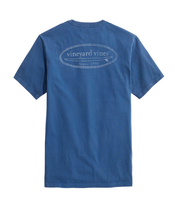 Vineyard Vines Mens Drift Dye Outlined Surf Logo Short-Sleeve Pocket T-Shirt