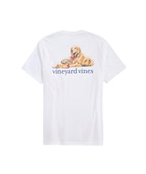 Vineyard Vines Mens Golden & Pup Father's Day Pocket Short Sleeve T-Shirt