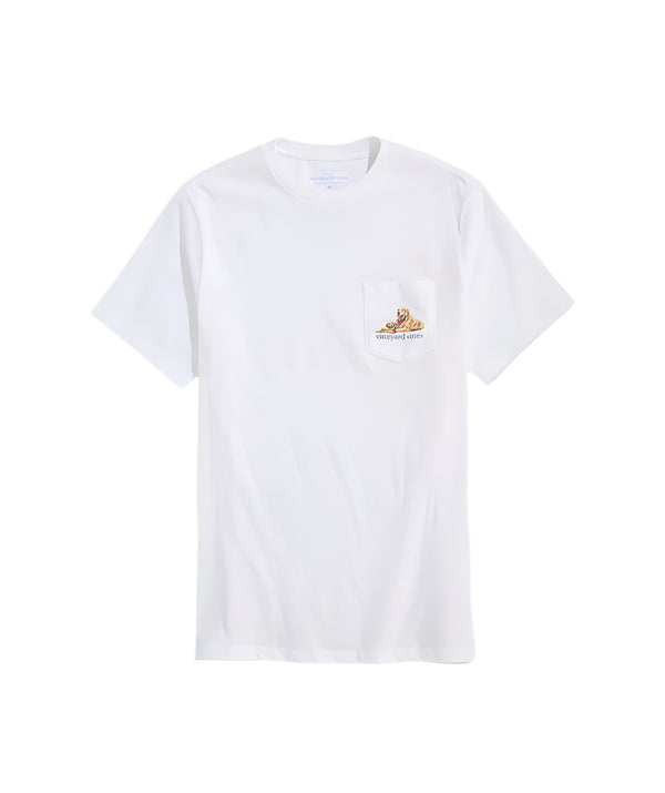 Vineyard Vines Mens Golden & Pup Father's Day Pocket Short Sleeve T-Shirt