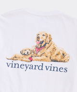 Vineyard Vines Mens Golden & Pup Father's Day Pocket Short Sleeve T-Shirt