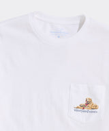 Vineyard Vines Mens Golden & Pup Father's Day Pocket Short Sleeve T-Shirt