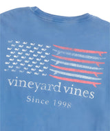 Vineyard Vines Mens Drift Dye Surf Minimal Flag Short-Sleeve Pocket T-Shirt