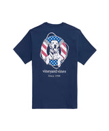 Vineyard Vines Mens USA Dog Life Ring Pocket Short Sleeve T-Shirt