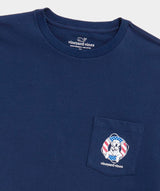 Vineyard Vines Mens USA Dog Life Ring Pocket Short Sleeve T-Shirt