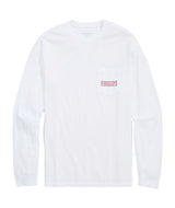 Vineyard Vines Mens String Lights Pups Logo Box Long-Sleeve Pocket T-Shirt