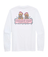 Vineyard Vines Mens String Lights Pups Logo Box Long-Sleeve Pocket T-Shirt