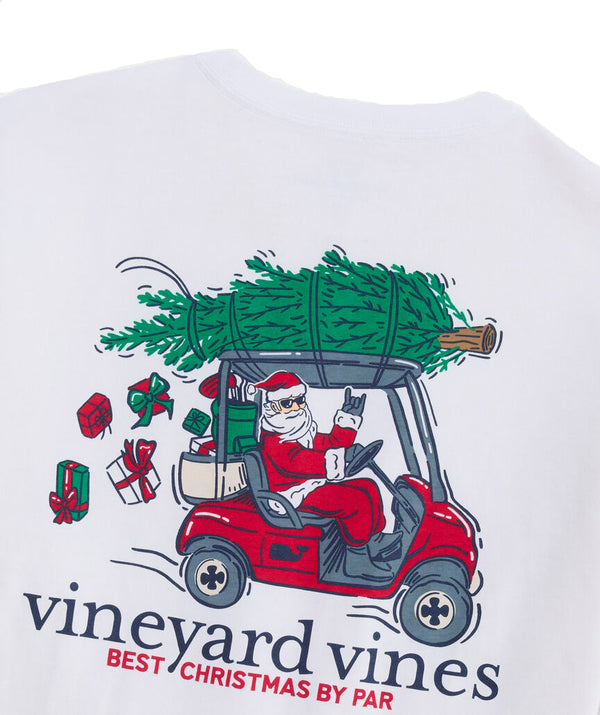 Vineyard Vines Mens Best Christmas By Par Long-Sleeve Pocket T-Shirt