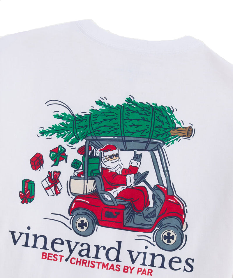 Vineyard Vines Mens Best Christmas By Par Long-Sleeve Pocket T-Shirt