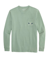 Vineyard Vines Mens Mountain Dog Long-Sleeve Pocket T-Shirt