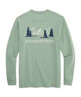 Vineyard Vines Mens Mountain Dog Long-Sleeve Pocket T-Shirt