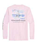 Vineyard Vines Mens Painted Sportfisher Scenic Long-Sleeve Pocket T-Shirt