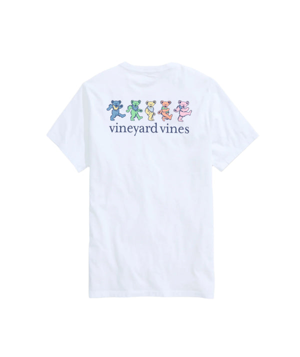 Vineyard Vines X Grateful Dead Mens Dancing Bears Pocket Short Sleeve T-Shirt