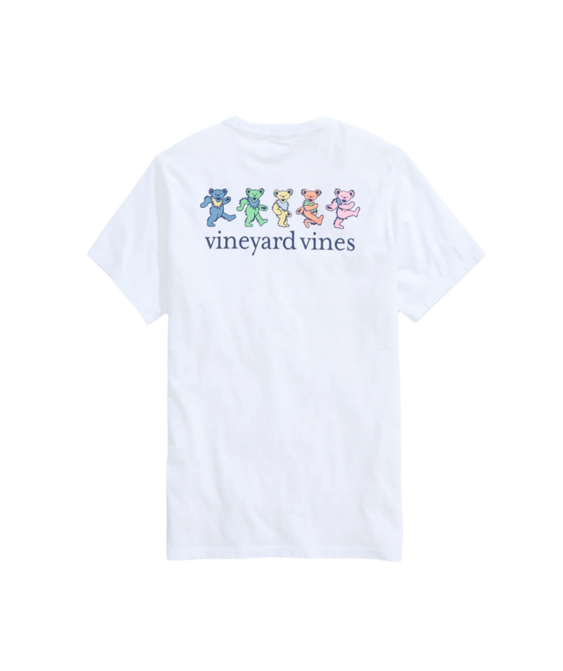 Vineyard Vines X Grateful Dead Mens Dancing Bears Pocket Short Sleeve T-Shirt