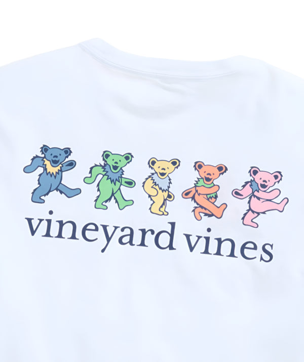 Vineyard Vines X Grateful Dead Mens Dancing Bears Pocket Short Sleeve T-Shirt