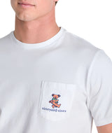 Vineyard Vines X Grateful Dead Mens Dancing Bears Pocket Short Sleeve T-Shirt