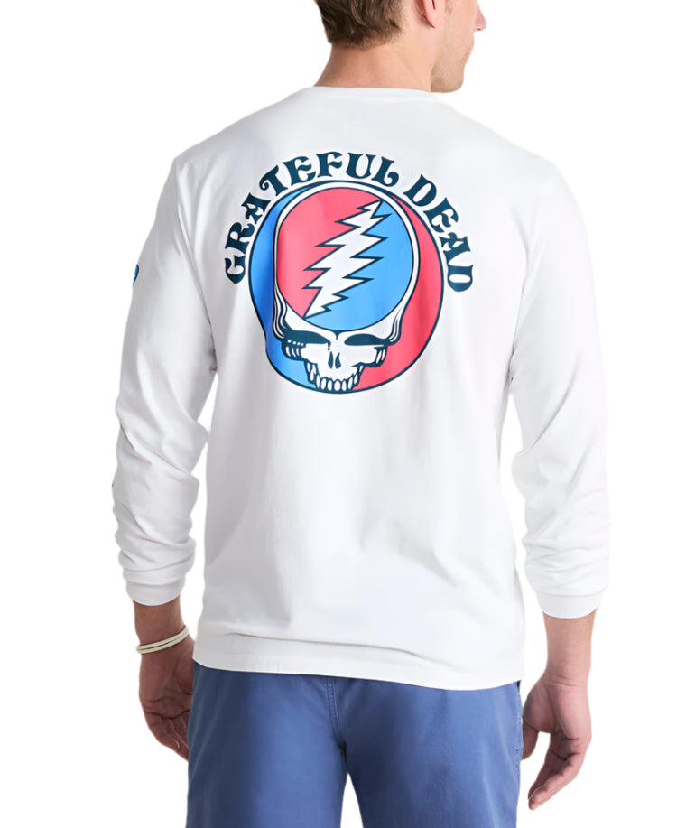 Vineyard Vines X Grateful Dead Mens Stealie Pocket Long Sleeve T-Shirt