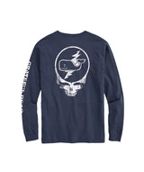 Vineyard Vines X Grateful Dead Mens Stealie and Whale Pocket Long Sleeve T-Shirt