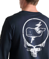 Vineyard Vines X Grateful Dead Mens Stealie and Whale Pocket Long Sleeve T-Shirt