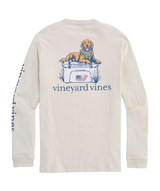 Vineyard Vines Mens Camo Cooler Dog Pocket Long Sleeve T-Shirt