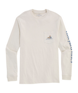 Vineyard Vines Mens Camo Cooler Dog Pocket Long Sleeve T-Shirt