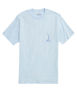 Vineyard Vines Mens Sunset Regatta Scene Pocket Short Sleeve T-Shirt