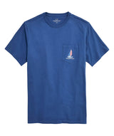 Vineyard Vines Mens Painted Americana Sail Short-Sleeve Pocket T-Shirt