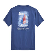 Vineyard Vines Mens Painted Americana Sail Short-Sleeve Pocket T-Shirt