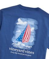 Vineyard Vines Mens Painted Americana Sail Short-Sleeve Pocket T-Shirt