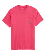 Vineyard Vines Mens Flag Dog Surfboard Short-Sleeve Pocket T-Shirt