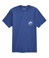 Vineyard Vines Mens Flag Red Fish Pocket Short Sleeve T-Shirt