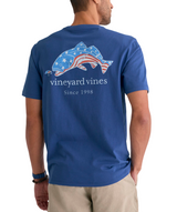 Vineyard Vines Mens Flag Red Fish Pocket Short Sleeve T-Shirt