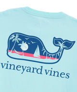 Vineyard Vines Mens Palm Tree Boat Scenic Whale Short-Sleeve Pocket T-Shirt