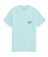 Vineyard Vines Mens Palm Tree Boat Scenic Whale Short-Sleeve Pocket T-Shirt