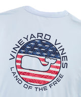 Vineyard Vines Mens Performance American Dot Long-Sleeve Harbor T-Shirt